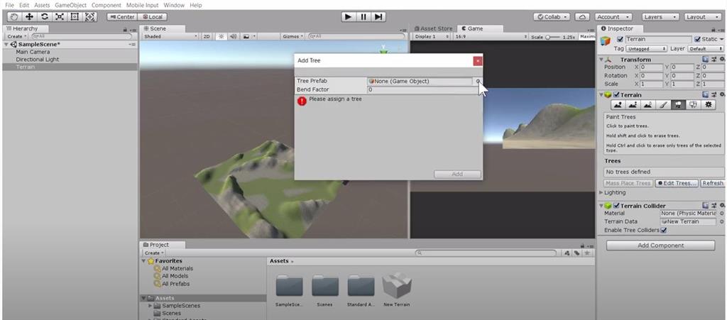 Create A Terrain, Add Trees And Grass In Unity